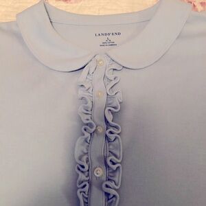 Lands' End Polo Shirt with Ruffle front